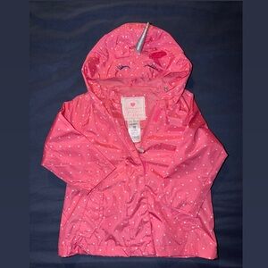 Carter’s Unicorn/Polka Dot Windbreaker - 18 Months - Pink